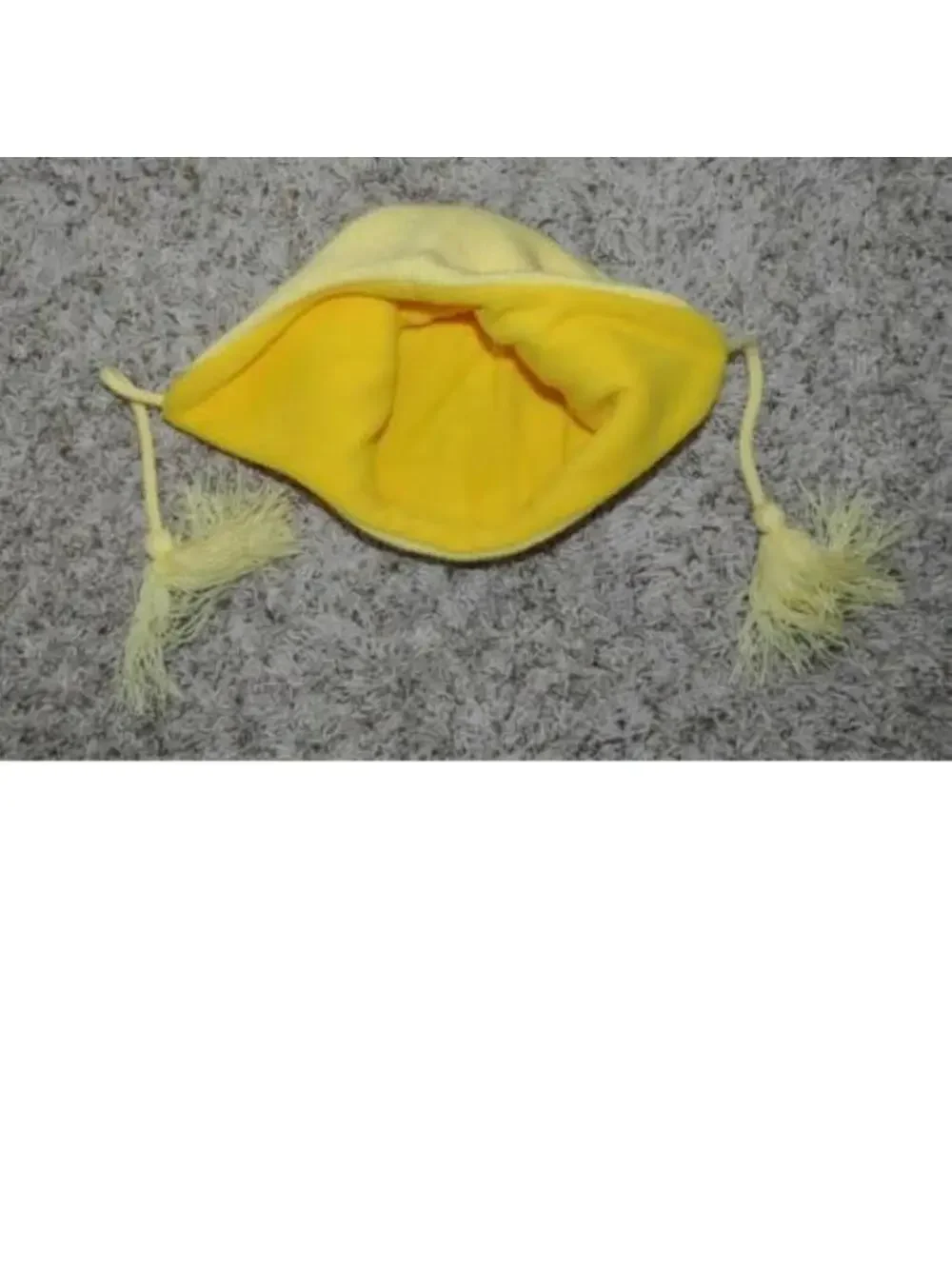 Kids Spongebob Winter Trapper Hat Yellow Knit Laplander Beanie Acrylic One Size
